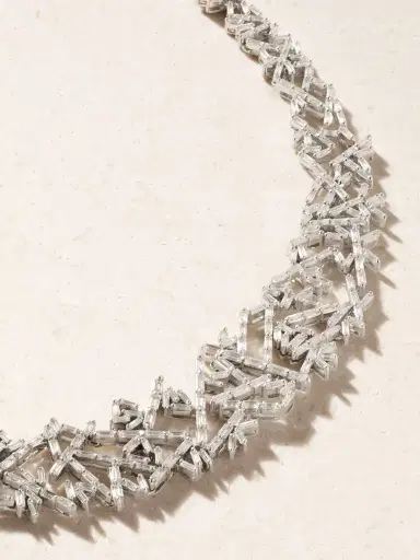 Suzanne Kalan 18-karat White Gold Diamond Necklace | Thumbnail 5 Suzanne Kalan 18-karat White Gold Diamond Necklace | Thumbnail 5