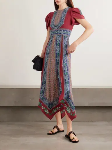 La DoubleJ Cherie Printed Silk Midi Dress | Thumbnail 2 La DoubleJ Cherie Printed Silk Midi Dress | Thumbnail 2