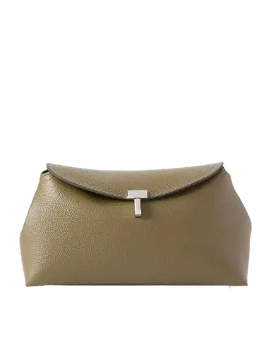 TOTEME T-lock Textured-leather Clutch | Thumbnail 1 TOTEME T-lock Textured-leather Clutch | Thumbnail 1