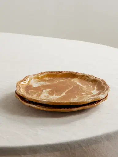 Cabana Set Of Two Scalloped Ceramic Dessert Plates | Thumbnail 1 Cabana Set Of Two Scalloped Ceramic Dessert Plates | Thumbnail 1