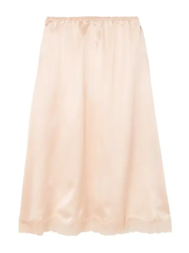 Scalloped Lace-trimmed Silk-satin Skirt Scalloped Lace-trimmed Silk-satin Skirt