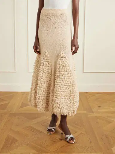 Ulla Johnson Nathalie Ruffled Alpaca-blend Bouclé Midi Skirt | Thumbnail 3 Ulla Johnson Nathalie Ruffled Alpaca-blend Bouclé Midi Skirt | Thumbnail 3