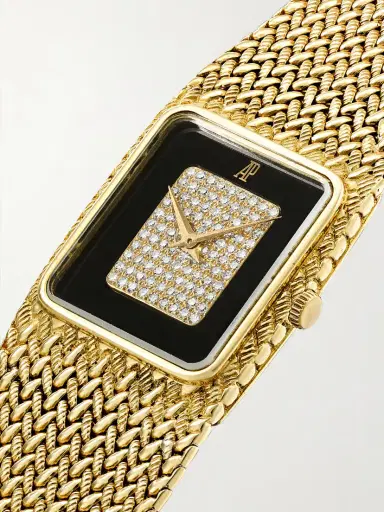 Stephanie Windsor Vintage 1988 Audemars Piguet Tank 18-karat Gold, Diamond And Onyx Watch | Thumbnail 3 Stephanie Windsor Vintage 1988 Audemars Piguet Tank 18-karat Gold, Diamond And Onyx Watch | Thumbnail 3