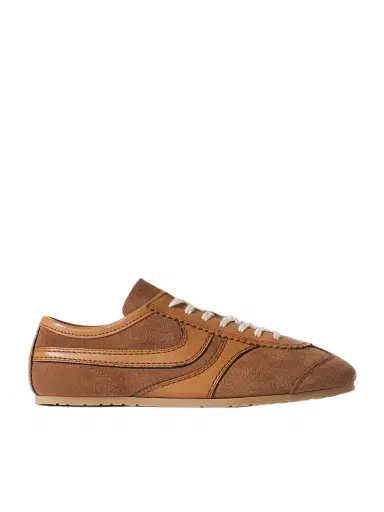 Dries Van Noten Leather-trimmed Suede Sneakers | Thumbnail 1 Dries Van Noten Leather-trimmed Suede Sneakers | Thumbnail 1