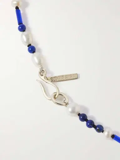 Sophie Buhai Nile Silver, Lapis Lazuli, Pearl And Glass Beaded Necklace | Thumbnail 3 Sophie Buhai Nile Silver, Lapis Lazuli, Pearl And Glass Beaded Necklace | Thumbnail 3