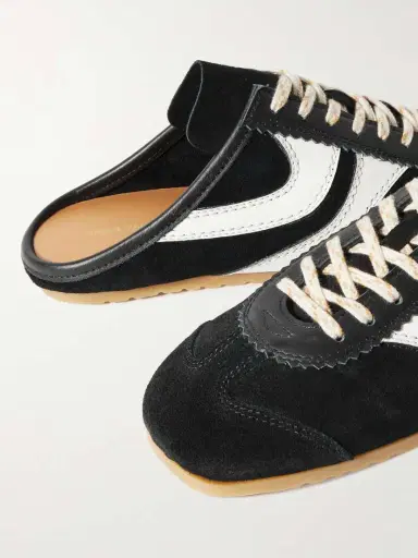 Dries Van Noten Leather-trimmed Suede Slip-on Sneakers | Thumbnail 4 Dries Van Noten Leather-trimmed Suede Slip-on Sneakers | Thumbnail 4