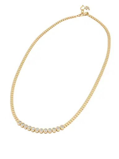 Wish Fine Jewelry 1.80ct Diamond 14K Gold Quarter Illusion Tennis Necklace | Thumbnail 2 Wish Fine Jewelry 1.80ct Diamond 14K Gold Quarter Illusion Tennis Necklace | Thumbnail 2