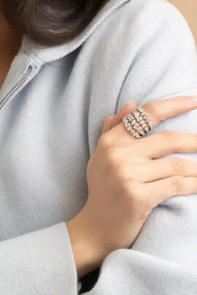 ARZANO Multi Diamond Four Row Diamond Ring | Thumbnail 4 ARZANO Multi Diamond Four Row Diamond Ring | Thumbnail 4