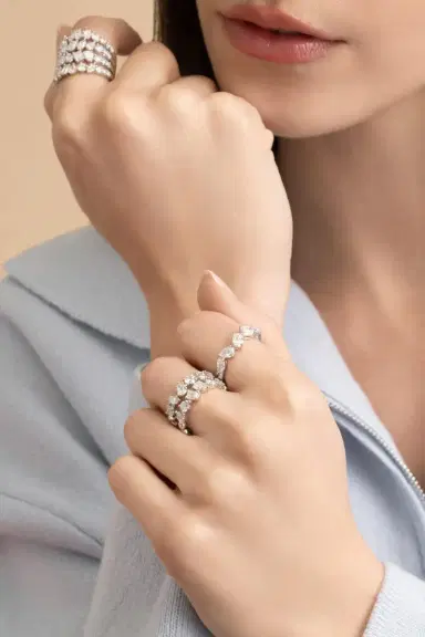ARZANO Multi Diamond Four Row Diamond Ring | Thumbnail 5 ARZANO Multi Diamond Four Row Diamond Ring | Thumbnail 5
