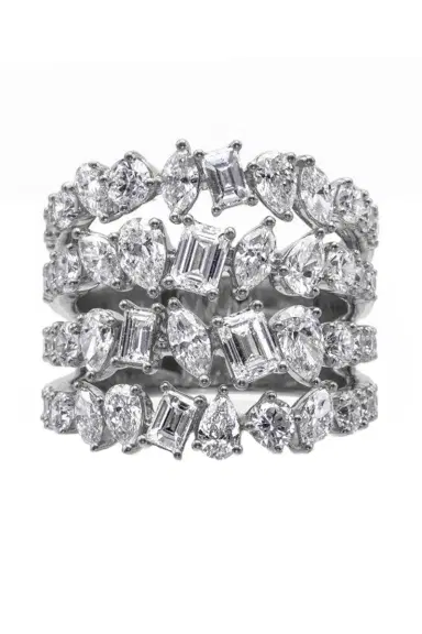 ARZANO Multi Diamond Four Row Diamond Ring | Thumbnail 1 ARZANO Multi Diamond Four Row Diamond Ring | Thumbnail 1