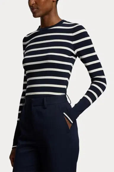 Ralph Lauren Striped Crewneck Sweater | Thumbnail 4 Ralph Lauren Striped Crewneck Sweater | Thumbnail 4