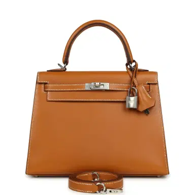 HERMÈS Hermes Kelly Sellier 25 Naturel Sable Butler Palladium Hardware | Thumbnail 1 HERMÈS Hermes Kelly Sellier 25 Naturel Sable Butler Palladium Hardware | Thumbnail 1