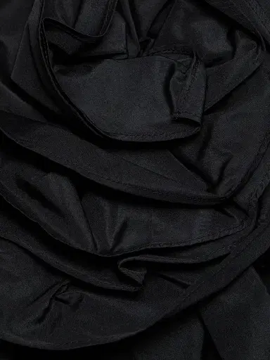 Cinq à Sept Women's Liora Ruched Floral-Embellished Gown - Black | Thumbnail 7 Cinq à Sept Women's Liora Ruched Floral-Embellished Gown - Black | Thumbnail 7