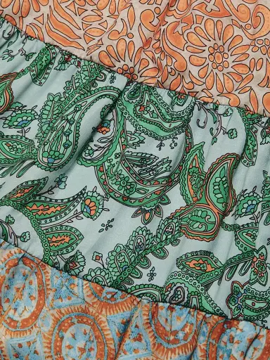 Ramy Brook Women's Dorotha Paisley Tiered Maxi Skirt - Bright Palm Patchwork - Size XL | Thumbnail 7 Ramy Brook Women's Dorotha Paisley Tiered Maxi Skirt - Bright Palm Patchwork - Size XL | Thumbnail 7
