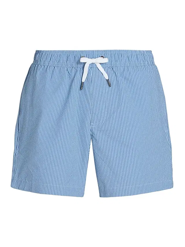 Men's Tonal Microstripe Swim Shorts - Storm Men's Tonal Microstripe Swim Shorts - Storm