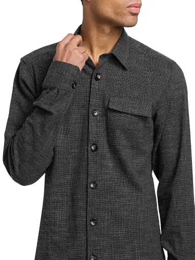 Kiton Men's Buba Pocket Shirt - Dark Grey - Size XS | Thumbnail 6 Kiton Men's Buba Pocket Shirt - Dark Grey - Size XS | Thumbnail 6