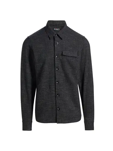 Kiton Men's Buba Pocket Shirt - Dark Grey - Size XS | Thumbnail 1 Kiton Men's Buba Pocket Shirt - Dark Grey - Size XS | Thumbnail 1
