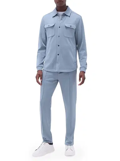 Bugatchi Men's Soft Knit Shirt Jacket - Grey | Thumbnail 2 Bugatchi Men's Soft Knit Shirt Jacket - Grey | Thumbnail 2