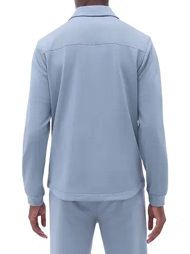 Bugatchi Men's Soft Knit Shirt Jacket - Grey | Thumbnail 4 Bugatchi Men's Soft Knit Shirt Jacket - Grey | Thumbnail 4