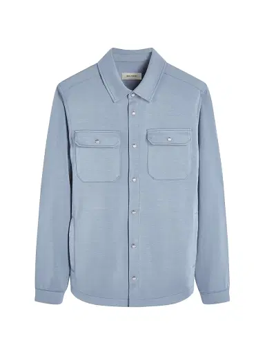 Bugatchi Men's Soft Knit Shirt Jacket - Grey | Thumbnail 1 Bugatchi Men's Soft Knit Shirt Jacket - Grey | Thumbnail 1