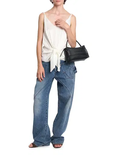 JW Anderson Women's Small Loafer Leather Top Handle Bag - Black | Thumbnail 2 JW Anderson Women's Small Loafer Leather Top Handle Bag - Black | Thumbnail 2