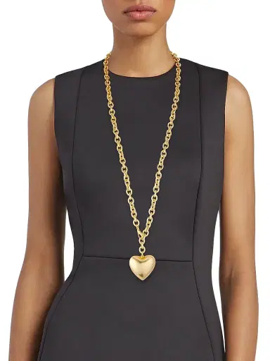 Roxanne Assoulin Women's Heart & Soul Goldtone Long Pendant Necklace - Semi Shiny Gold | Thumbnail 2 Roxanne Assoulin Women's Heart & Soul Goldtone Long Pendant Necklace - Semi Shiny Gold | Thumbnail 2