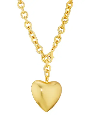 Roxanne Assoulin Women's Heart & Soul Goldtone Long Pendant Necklace - Semi Shiny Gold | Thumbnail 1 Roxanne Assoulin Women's Heart & Soul Goldtone Long Pendant Necklace - Semi Shiny Gold | Thumbnail 1