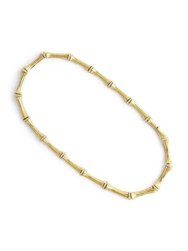 Anabel Aram Women's Bamboo 18K-Gold-Plated & Crystal Necklace - Gold | Thumbnail 2 Anabel Aram Women's Bamboo 18K-Gold-Plated & Crystal Necklace - Gold | Thumbnail 2