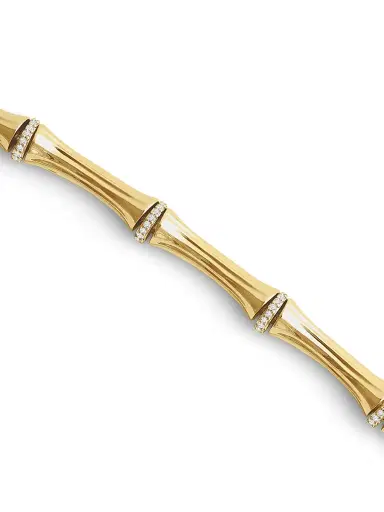 Anabel Aram Women's Bamboo 18K-Gold-Plated & Crystal Necklace - Gold | Thumbnail 4 Anabel Aram Women's Bamboo 18K-Gold-Plated & Crystal Necklace - Gold | Thumbnail 4