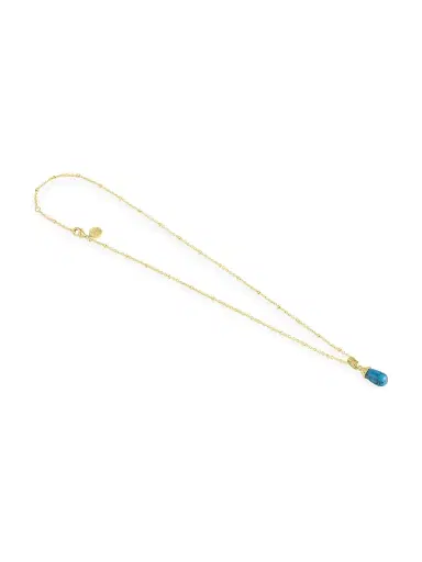 Anabel Aram Women's Milos 18K-Gold-Plated & Turquoise Charm - Turquoise | Thumbnail 3 Anabel Aram Women's Milos 18K-Gold-Plated & Turquoise Charm - Turquoise | Thumbnail 3
