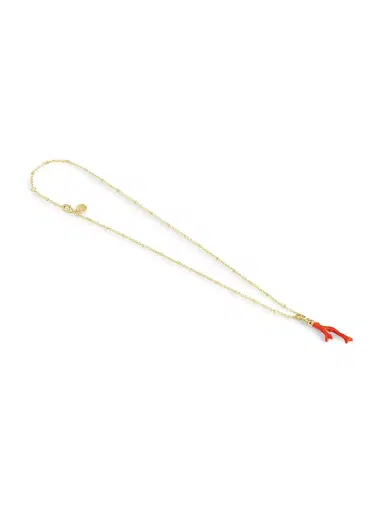 Anabel Aram Women's Milos 18K-Gold-Plated & Enamel Coral Charm - Coral | Thumbnail 3 Anabel Aram Women's Milos 18K-Gold-Plated & Enamel Coral Charm - Coral | Thumbnail 3