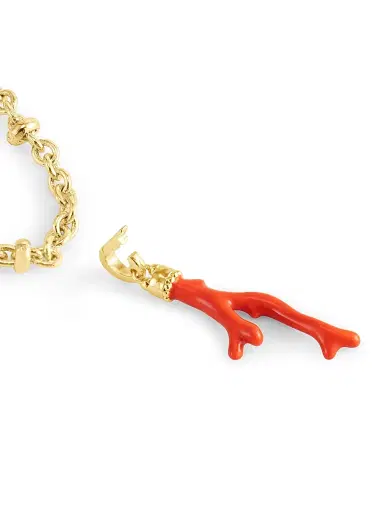 Anabel Aram Women's Milos 18K-Gold-Plated & Enamel Coral Charm - Coral | Thumbnail 4 Anabel Aram Women's Milos 18K-Gold-Plated & Enamel Coral Charm - Coral | Thumbnail 4