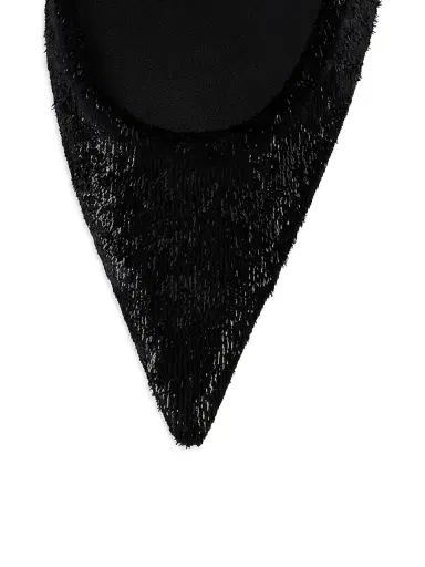 Christian Louboutin Women's Miss Z 100MM Velvet-Effect Pumps - Black | Thumbnail 4 Christian Louboutin Women's Miss Z 100MM Velvet-Effect Pumps - Black | Thumbnail 4