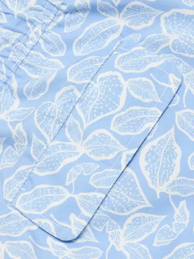 Saks Fifth Avenue Men's COLLECTION Tropical Leaf Print Drawstring Swim Shorts | Thumbnail 6 Saks Fifth Avenue Men's COLLECTION Tropical Leaf Print Drawstring Swim Shorts | Thumbnail 6