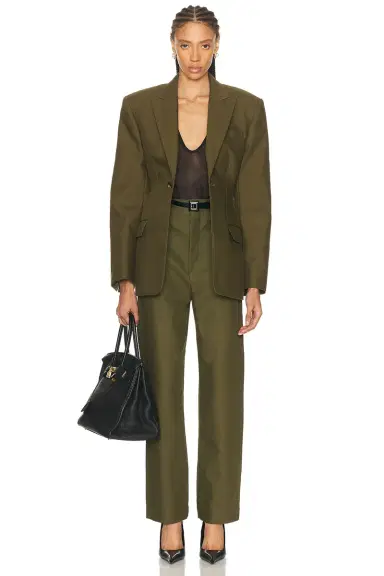 Wardrobe.NYC Drill Contour Blazer | Thumbnail 5 Wardrobe.NYC Drill Contour Blazer | Thumbnail 5