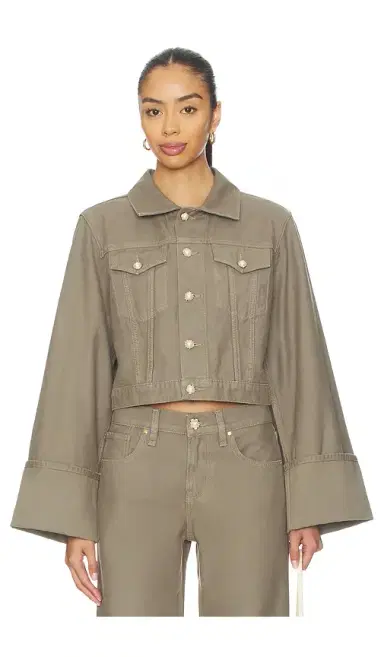 Hudson Jeans Cuffed Cropped Jacket | Thumbnail 1 Hudson Jeans Cuffed Cropped Jacket | Thumbnail 1