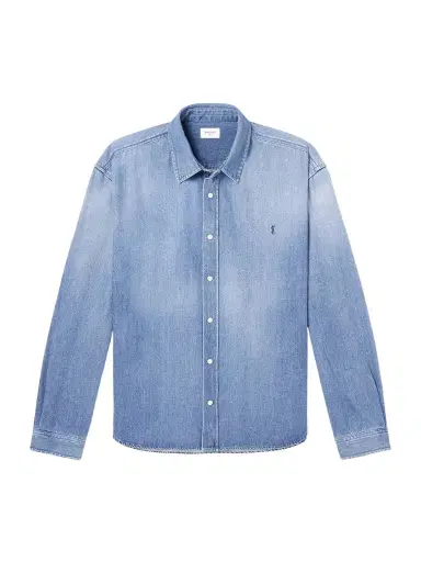 Saint Laurent Logo-Embroidered Denim Shirt - Men | Thumbnail 1 Saint Laurent Logo-Embroidered Denim Shirt - Men | Thumbnail 1