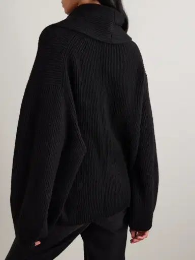 TOTEME Oversized Ribbed Wool Cardigan | Thumbnail 3 TOTEME Oversized Ribbed Wool Cardigan | Thumbnail 3