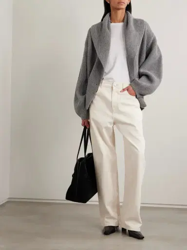 TOTEME Oversized Ribbed Wool Cardigan | Thumbnail 2 TOTEME Oversized Ribbed Wool Cardigan | Thumbnail 2