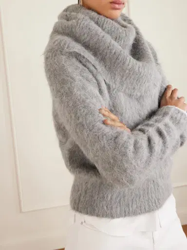 TOTEME Funnel-neck Alpaca-blend Sweater | Thumbnail 4 TOTEME Funnel-neck Alpaca-blend Sweater | Thumbnail 4