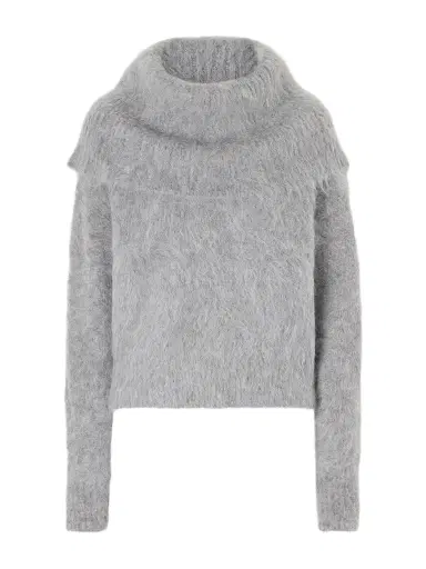 TOTEME Funnel-neck Alpaca-blend Sweater | Thumbnail 1 TOTEME Funnel-neck Alpaca-blend Sweater | Thumbnail 1