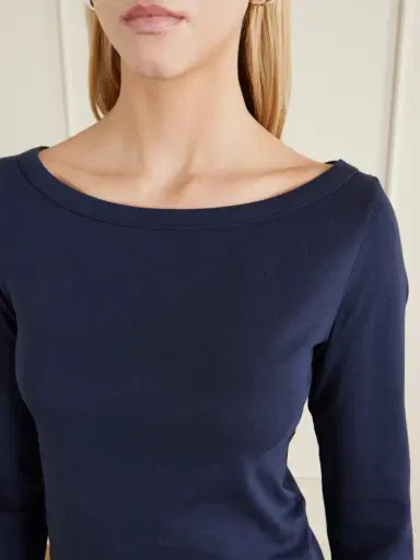 FLORE FLORE Steffi Ribbed Organic Cotton-jersey T-shirt | Thumbnail 4 FLORE FLORE Steffi Ribbed Organic Cotton-jersey T-shirt | Thumbnail 4