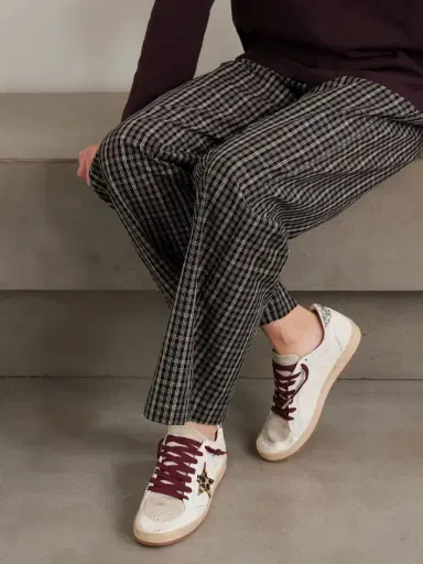 Golden Goose Ball Star Distressed Glittered Calf Hair And Suede-trimmed Leather Sneakers | Thumbnail 2 Golden Goose Ball Star Distressed Glittered Calf Hair And Suede-trimmed Leather Sneakers | Thumbnail 2