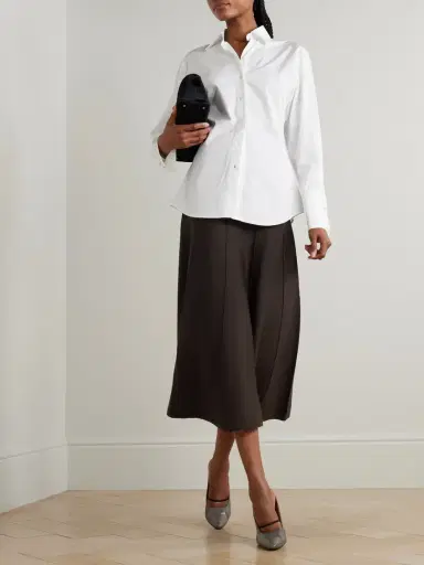 TWP Willow Paneled Ribbed Wool-blend Midi Skirt | Thumbnail 2 TWP Willow Paneled Ribbed Wool-blend Midi Skirt | Thumbnail 2