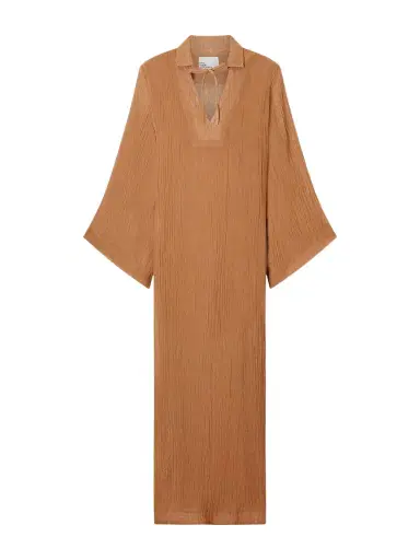 Lisa Marie Fernandez Crinkled Linen-blend Gauze Kaftan | Thumbnail 1 Lisa Marie Fernandez Crinkled Linen-blend Gauze Kaftan | Thumbnail 1