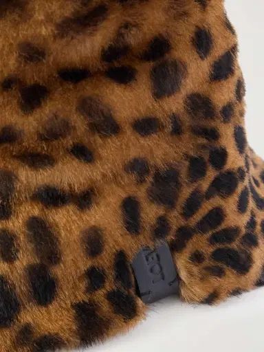 Loewe Leather-trimmed Leopard-print Shearling Bucket Hat | Thumbnail 3 Loewe Leather-trimmed Leopard-print Shearling Bucket Hat | Thumbnail 3