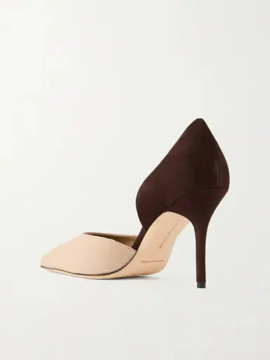 Manolo Blahnik Taylerbinu 90 Two-tone Suede Pumps | Thumbnail 3 Manolo Blahnik Taylerbinu 90 Two-tone Suede Pumps | Thumbnail 3