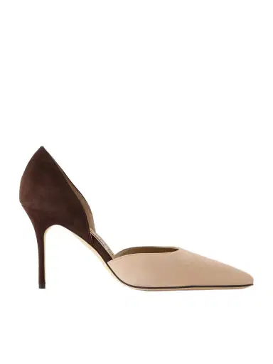 Manolo Blahnik Taylerbinu 90 Two-tone Suede Pumps | Thumbnail 1 Manolo Blahnik Taylerbinu 90 Two-tone Suede Pumps | Thumbnail 1