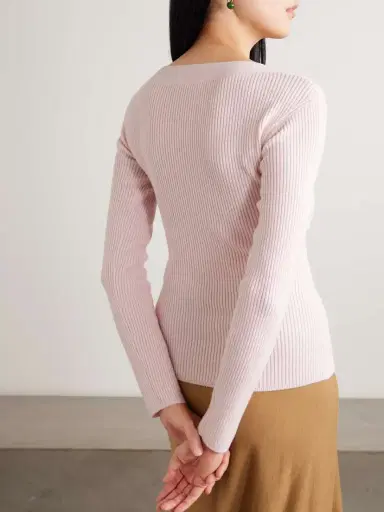 Max Mara Gioiosa Ribbed Wool-blend Cardigan | Thumbnail 3 Max Mara Gioiosa Ribbed Wool-blend Cardigan | Thumbnail 3