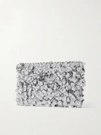 Simkhai Reese Beaded Metallic Satin Clutch | Thumbnail 4 Simkhai Reese Beaded Metallic Satin Clutch | Thumbnail 4